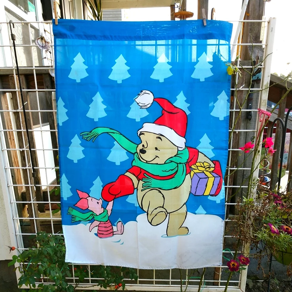 Vintage License Pooh and Piglet House Flag 28